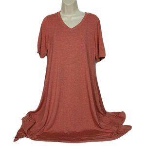 LOGO Lounge by Lori Goldstein Jersey Dress Medium Red